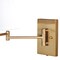 Vaxcel Chapeau Plug-In Brass Cone Motion Sensor Swing Arm Wall Lamp White Linen Shade W0261 - alternate 3